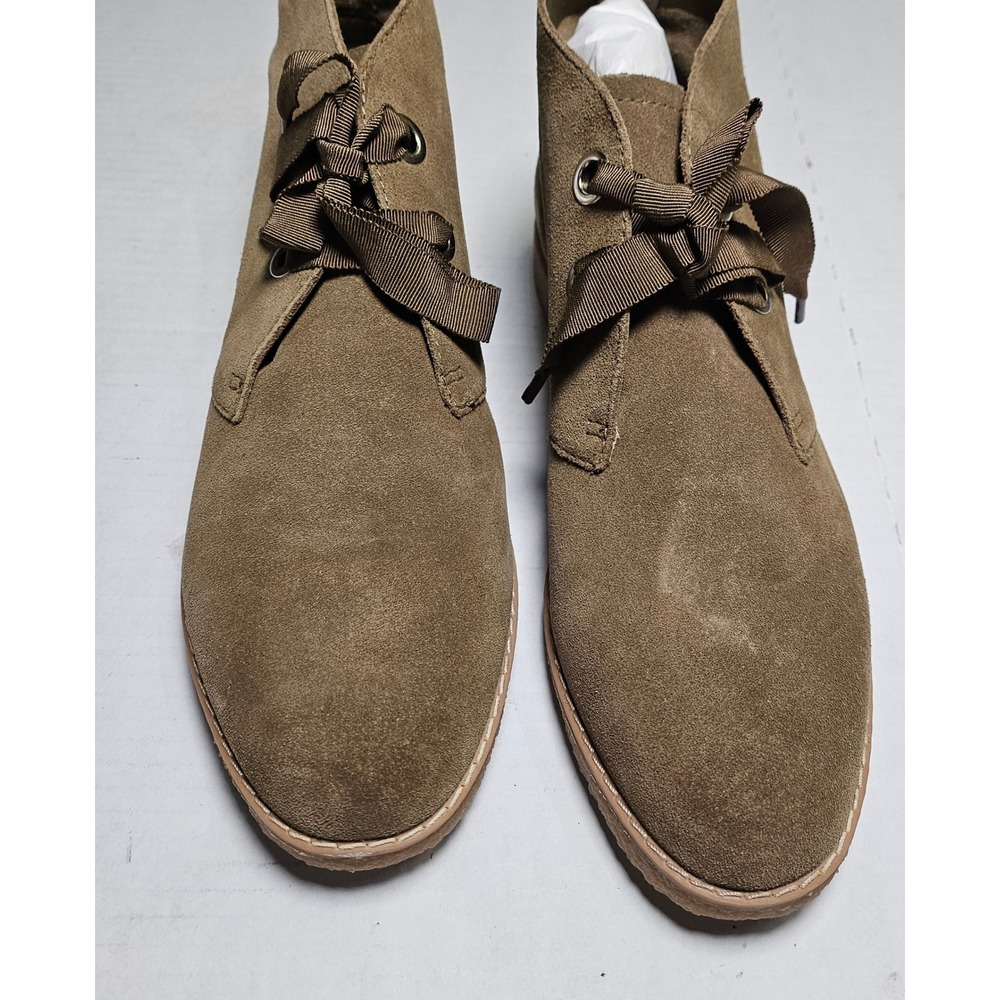 Isaac Mizrahi Olive Suede Ankle Booties